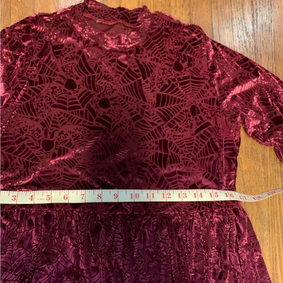 Iron Fist CaveCreeps Babydoll Dress (burgundy velvet, deadstock) - Picture 6 of 7